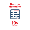 Nom de domaine (.com, .fr, .net, .org, .info)