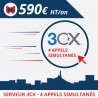 1 an de serveur 3CX 4 appels simultanés