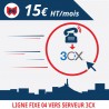 1 mois de ligne fixe 04 vers serveur 3CX