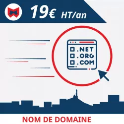 Nom de domaine (.com, .fr, .net, .org, .info)